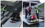 Kompletnie pijani mężczyźni pływali po Wiśle we Włocławku na pontonie [zdjęcia]