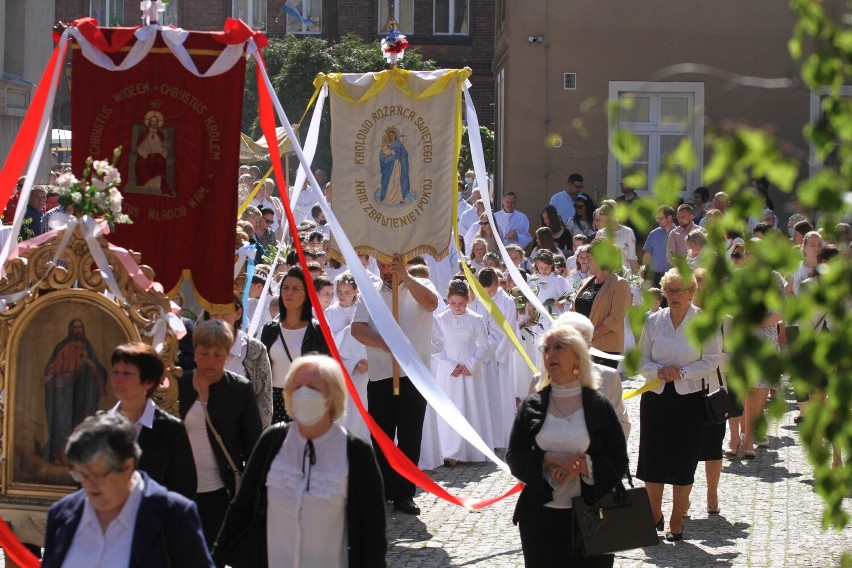 Procesja Bożego Ciała w parafii pw. Najświętszej Maryi Panny w Wolsztynie