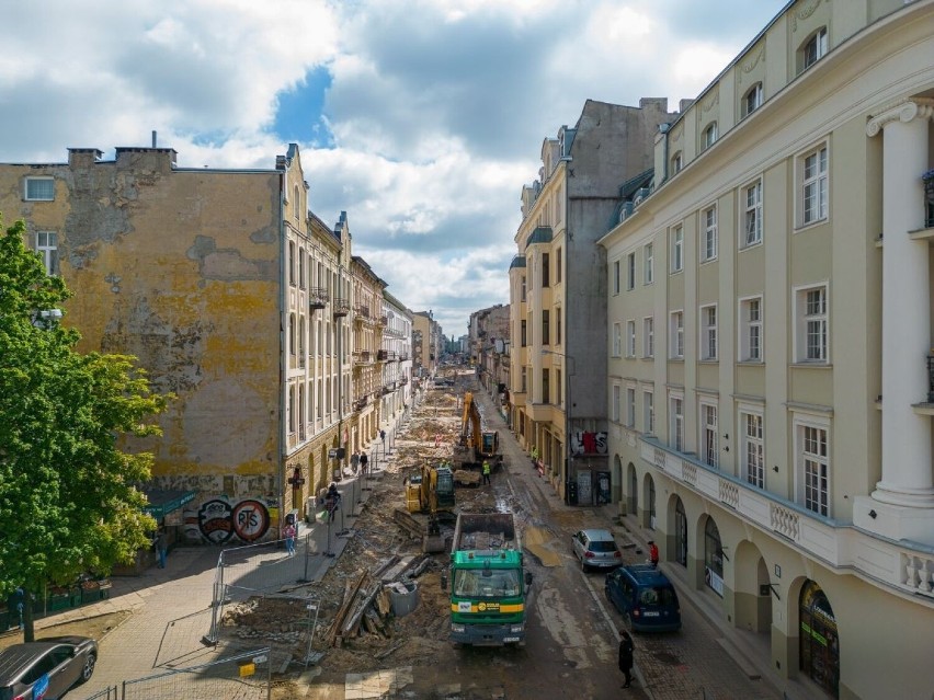 Trwa przebudowa ulicy Legionów w Łodzi