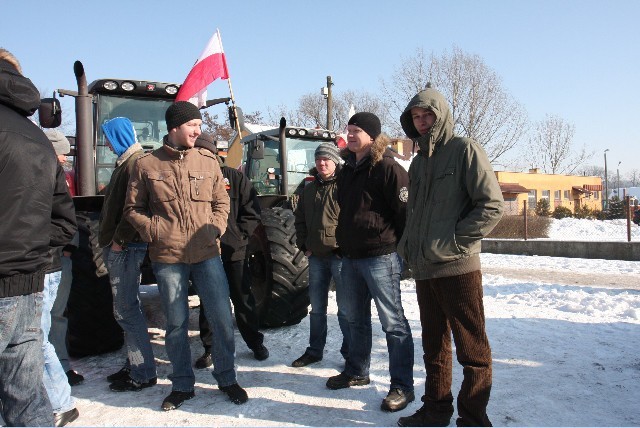 Protest rolników na ulicach Chojnic