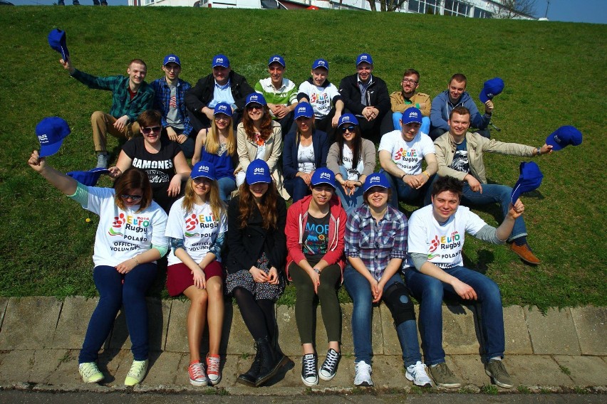 Euro Rugby 2014: Wolontariusze na stadionie przy...