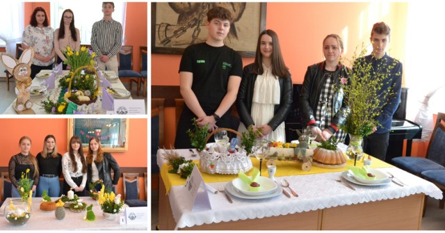 W Zespole Szkół w Skępem odbył się konkurs aranżacji stołów wielkanocnych. P