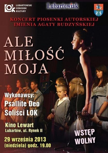 W niedzielę w Lubartowie odbędzie się Koncert piosenki autorskiej imienia Agaty Budzyńskiej.