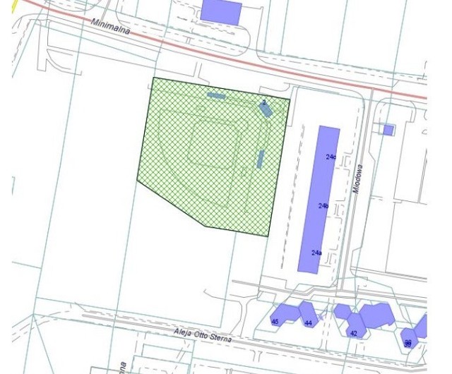 Boisko baseballowe Żory zyskało patrona (mapka boiska na osiedlu Sikorskiego)