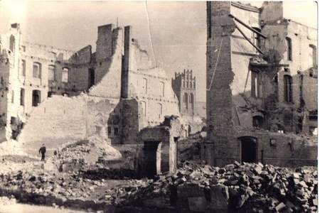 Fragment ulicy Młynarskiej. Zdjęcie z 1946 r.
