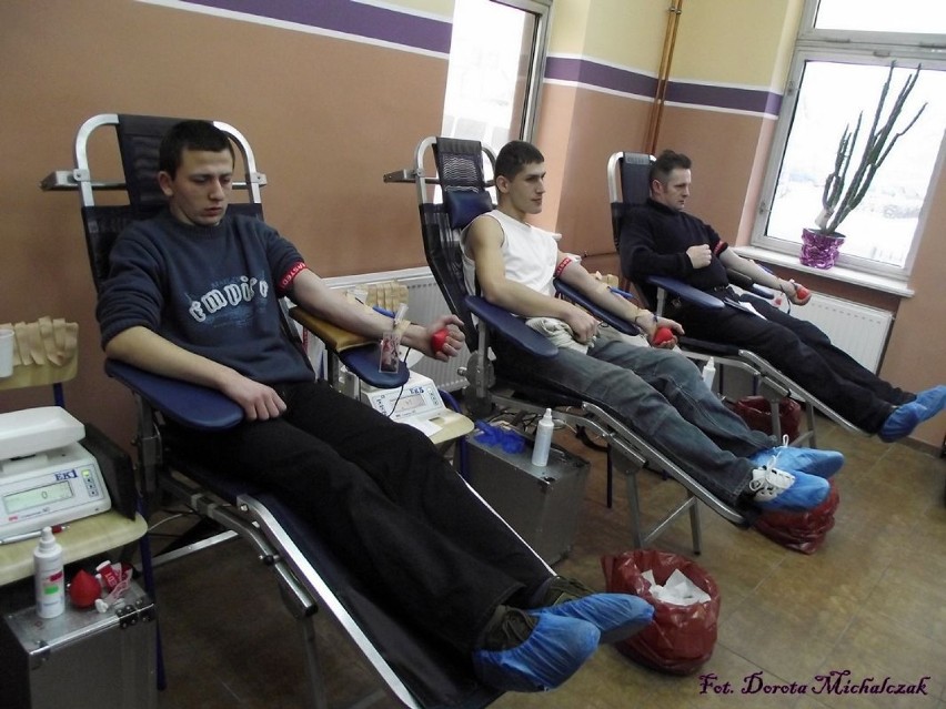 Oddający krew w dniu 18.02.2011 w Zbąszyniu
