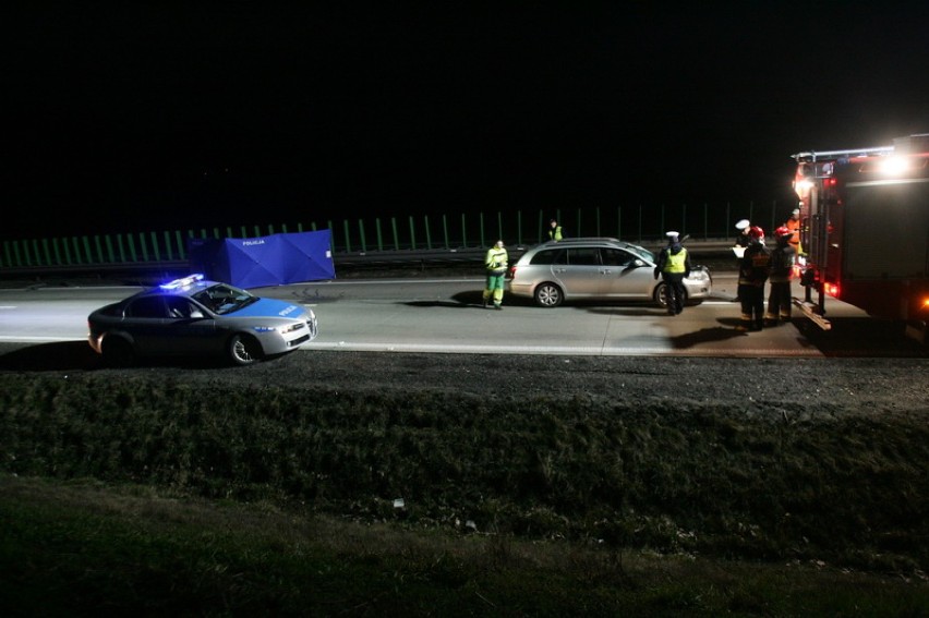 Śmiertelne potrącenie na autostradzie A4 [ZDJĘCIA]