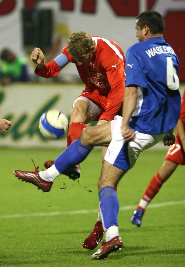 Bartłomiej Grzelak (Widzew) podczas jednego z meczów ligowych. Fot. Paweł Nowak/Dziennik Łódzki