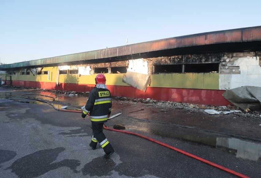 Pożar sklepu Platan w Szczecinie