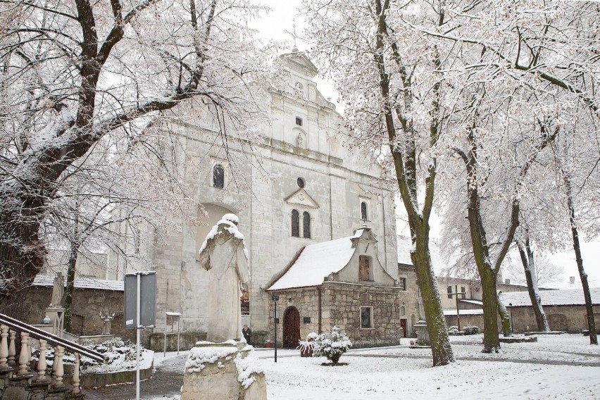 Zimowy krajobraz w Pińczowie odmienił wizerunek miasta. Znane wszystkim miejsce wyglądają zupełnie inaczej. Zobaczcie zdjęcia