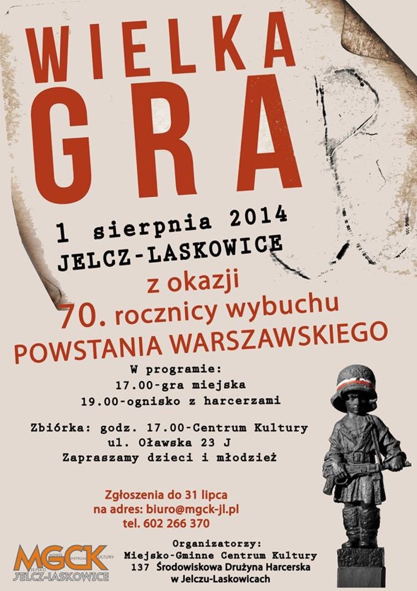 Gra miejska w rocznicę Powstania Warszawskiego