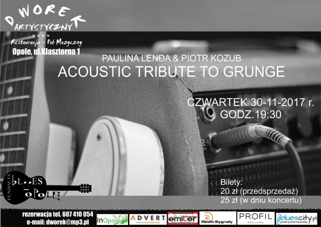 Paulina Lenda oraz Piotr Kozub w projekcie: Acoustic Tribute to Grunge.