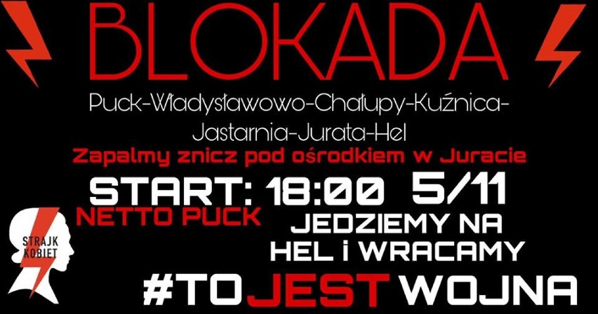 WIELKA BLOKADA POWIATU PUCKIEGO// ZNICZ POD OŚRODKIEM PREZYDENCKIM