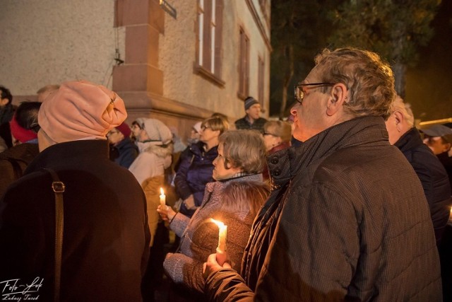 Protest w obronie sędziów w Kluczborku