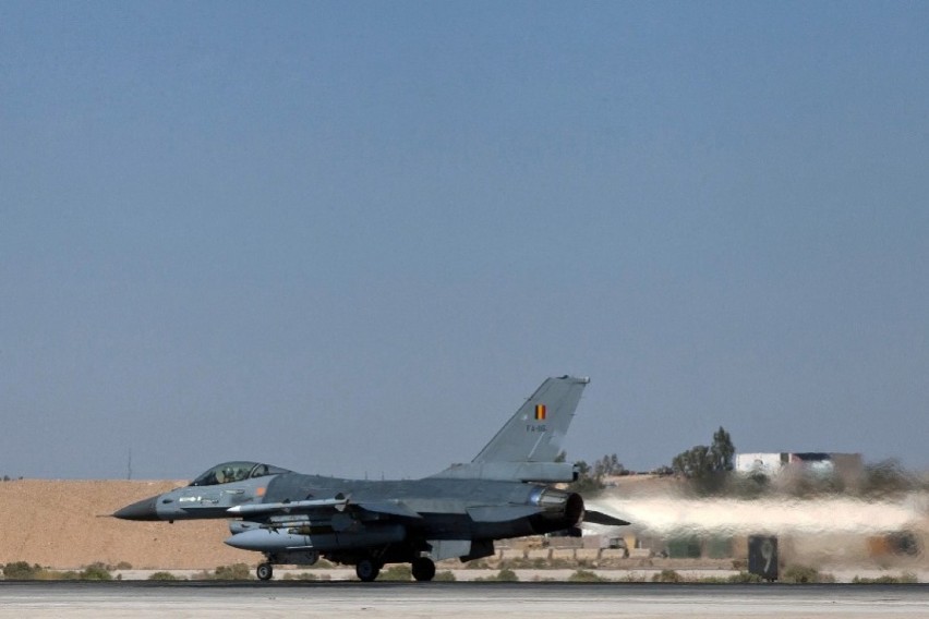 Belgijskie F-16 w Iraku, początek października br.