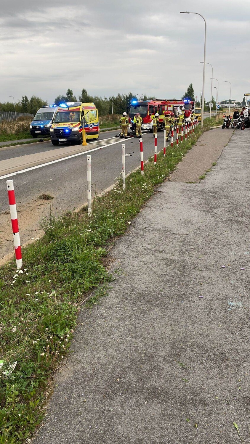 Wypadek z udziałem motocyklisty w Kaliszu. 48-latek był pijany! 