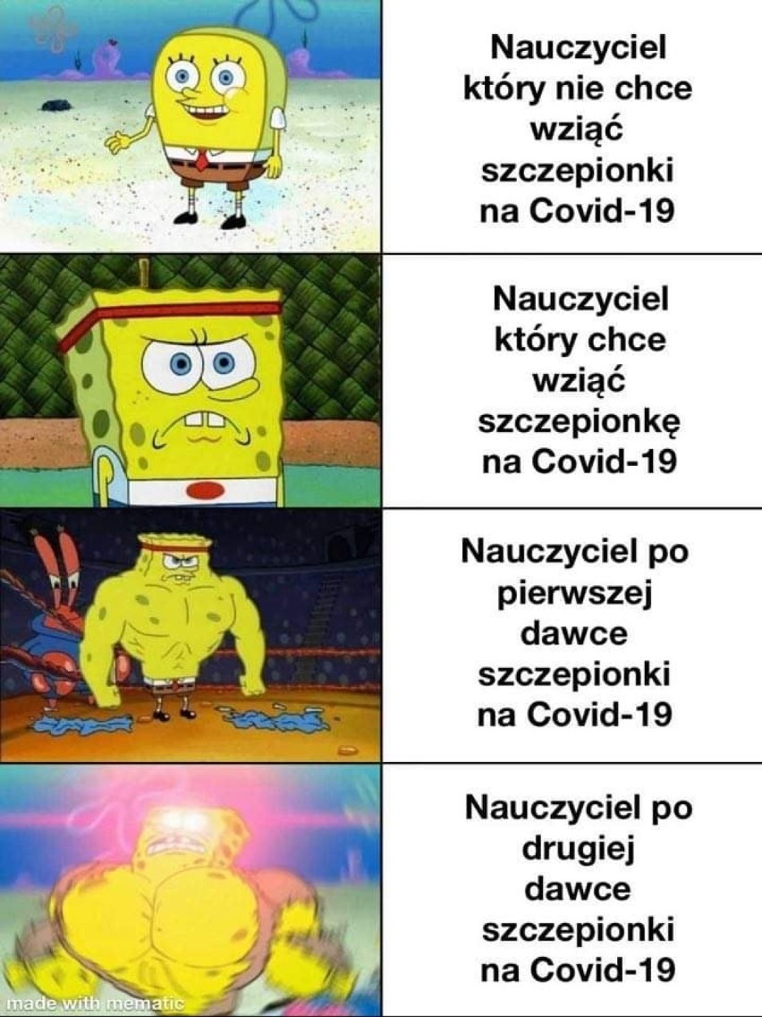 Uczniowie z powiatu wejherowskiego poprzez memy zachęcają nauczycieli do szczepień przeciwko COVID-19