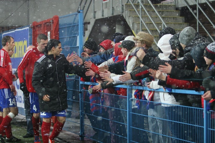 Kibice Piasta Gliwice podczas meczu z Lechią Gdańsk