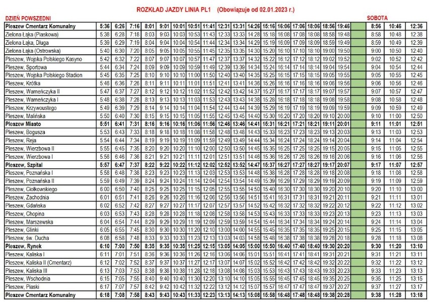 W Nowy Rok z nowym rozkładem jazdy! Uwaga zmiana rozkładu...