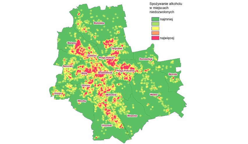 Alkoholowa mapa Warszawy. Gdzie najczęściej pije się...