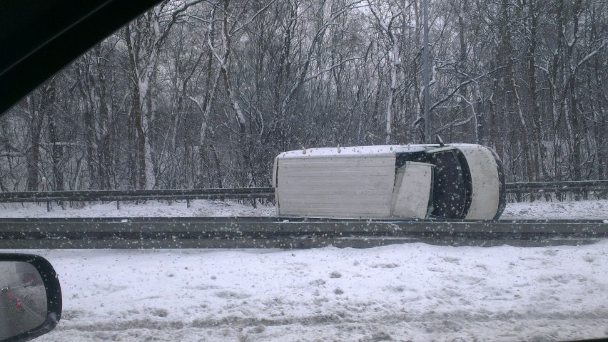 Wypadek na S1 w Sosnowcu
