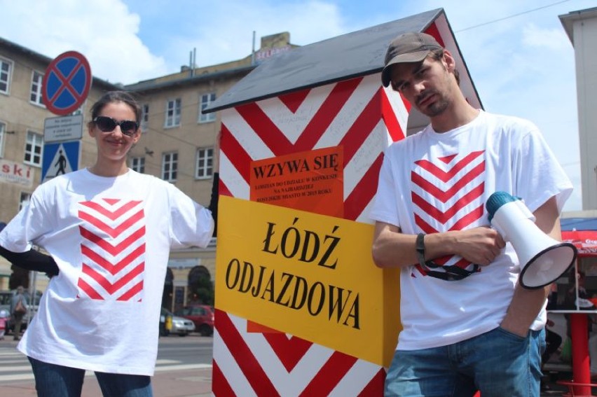 Igrzyska Wolności w Łodzi. Happening na placu Wolności.