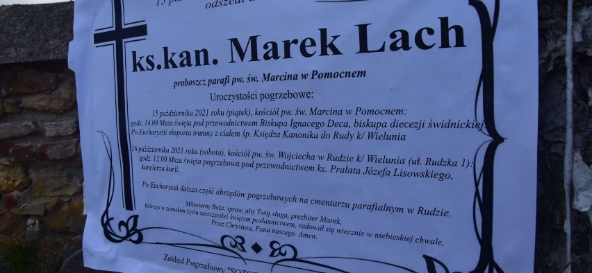 Pogrzeb ks. Marka Lacha, proboszcza parafii w Pomocnem. Duchowny spoczął na cmentarzu w Rudzie k. Wielunia ZDJĘCIA