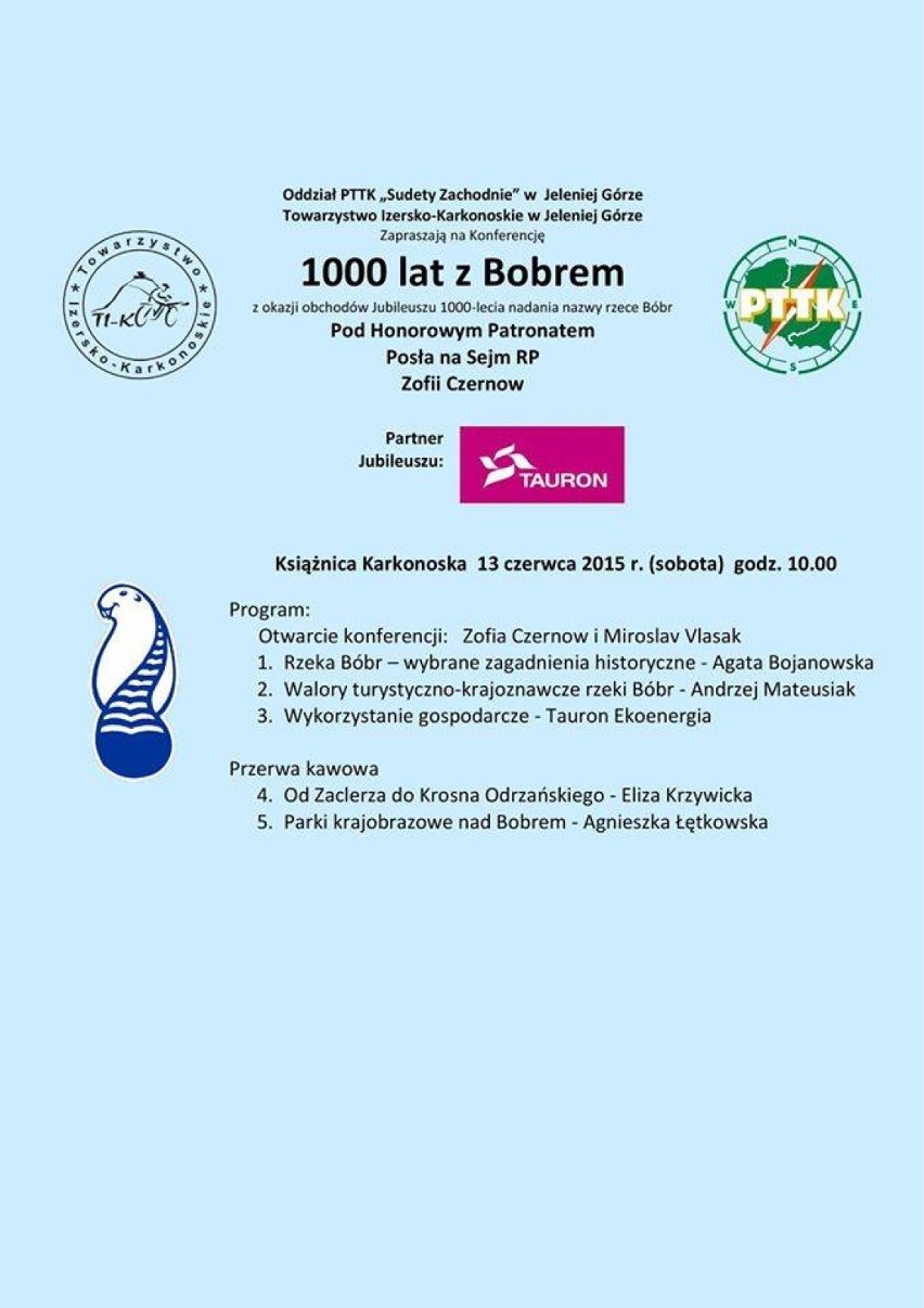 Jelenia Góra. Rajd rowerowy i konferencja z okazji 1000-letniej rocznicy nadania nazwy rzece Bóbr
