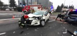 Wypadek na skrzyżowaniu alei Wojska Polskiego i Widoku ZDJĘCIA