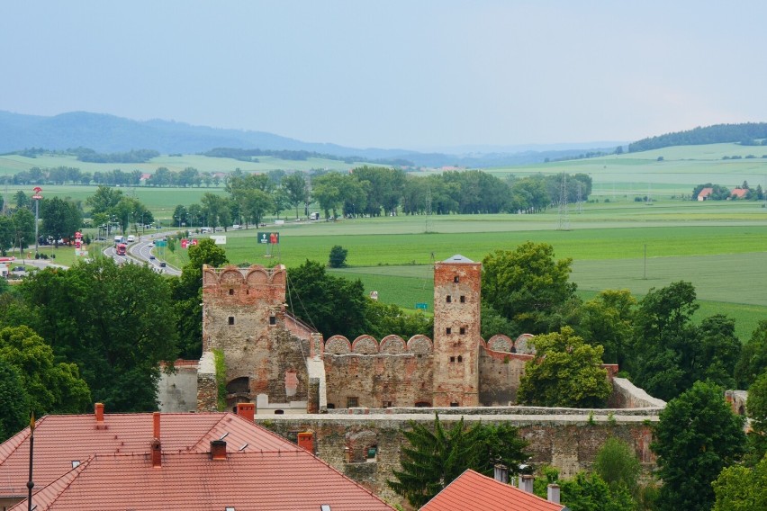 Zamek w Ząbkowicach Śląskich, widok z Krzywej Wieży