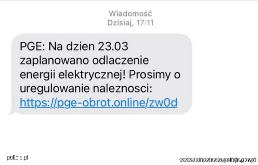 Złodzieje podszywają się pod „PGE”. Rozsyłają SMS-y o niewielkich zaległościach w rachunku za prąd. W ten sposób chcą nas okraść