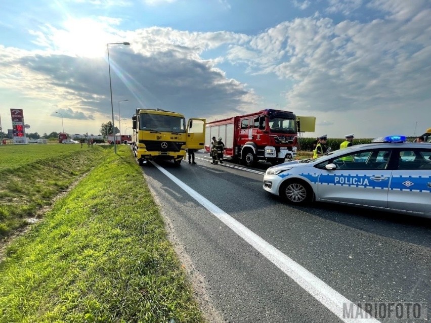 Wypadek w Opolu-Wrzoskach. Ciężarówka zmiażdżyła opla na ul. Wrocławskiej