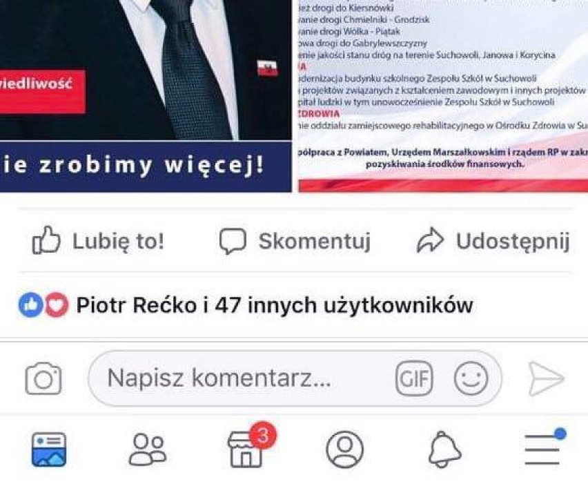 Wiesław Bruzgo, zdaniem Rzeczniczki PiS, kampanię prowadzi...