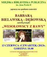 Spotkanie autorskie z Barbarą Bielawską-Dębowską w MBP w Rawie 13 czerwca