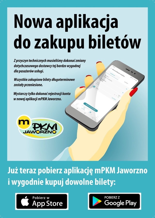 Nowa aplikacja do zakupu biletów jaworznickiej komunikacji miejskiej to mPKM. Pasażerowie korzystający z przewozów PKM Jaworzno za jej pośrednictwem mogą zakupić zarówno bilety jednorazowe, czasowe, jak i okresowe.