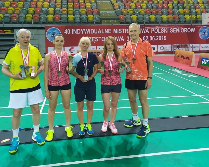 Medaliści Mistrzostw Polski w Badmintonie Częstochowa 2019 z...