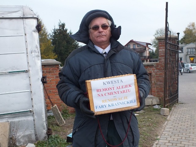 Kwesta na cmentarzu parafialnym w Kraśniku
