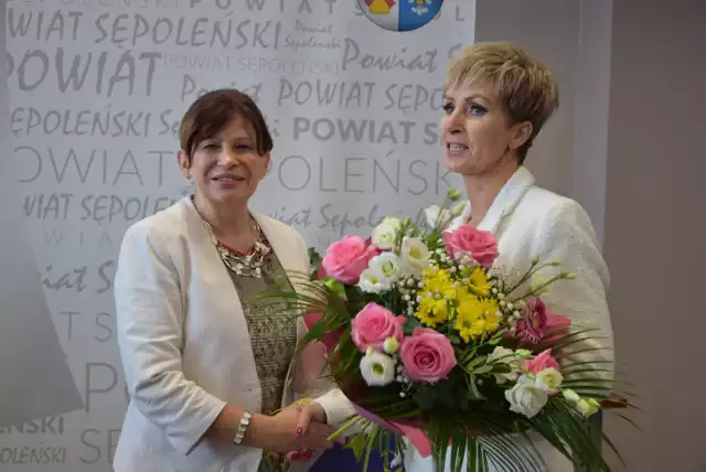 Powołanie Gabrieli Krause na nowego Państwowego Powiatowego Inspektora Sanitarnego w Sępólnie i pożegnanie odchodzącej na emeryturę szefowej stacji Elżbiety Estkowskiej,