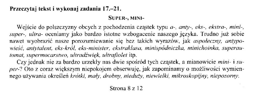 24 kwietnia część humanistyczna (język polski) egzaminu ...