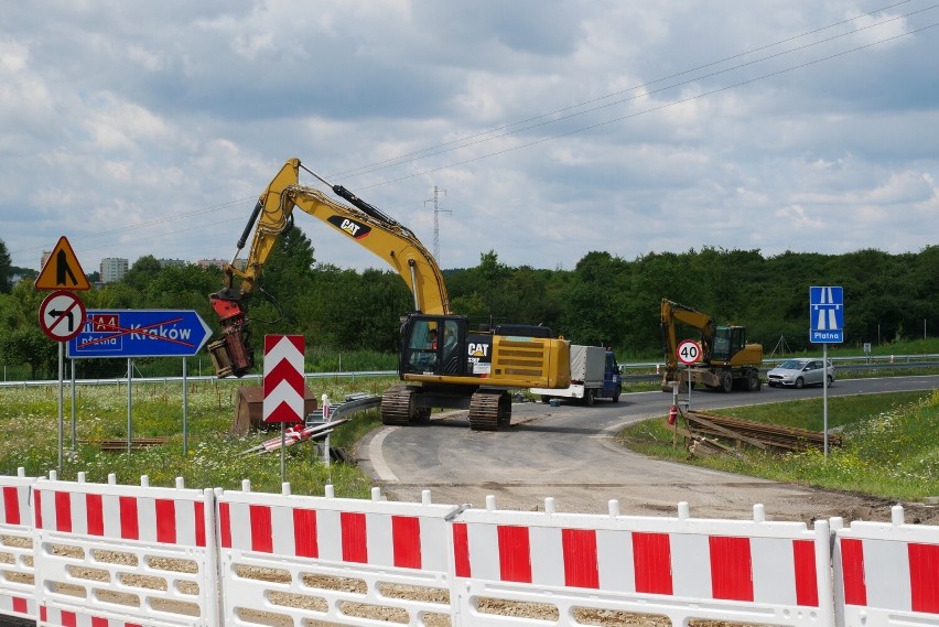Trwają prace na węźle autostrady A4 Chrzanów. Zamknięta...