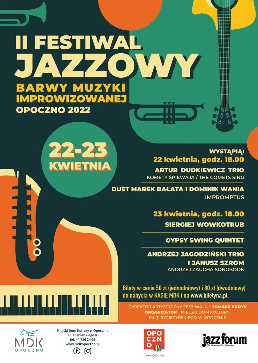 Festiwal Jazzowy po raz drugi odbędzie się w Opocznie. Trwa sprzedaż biletów