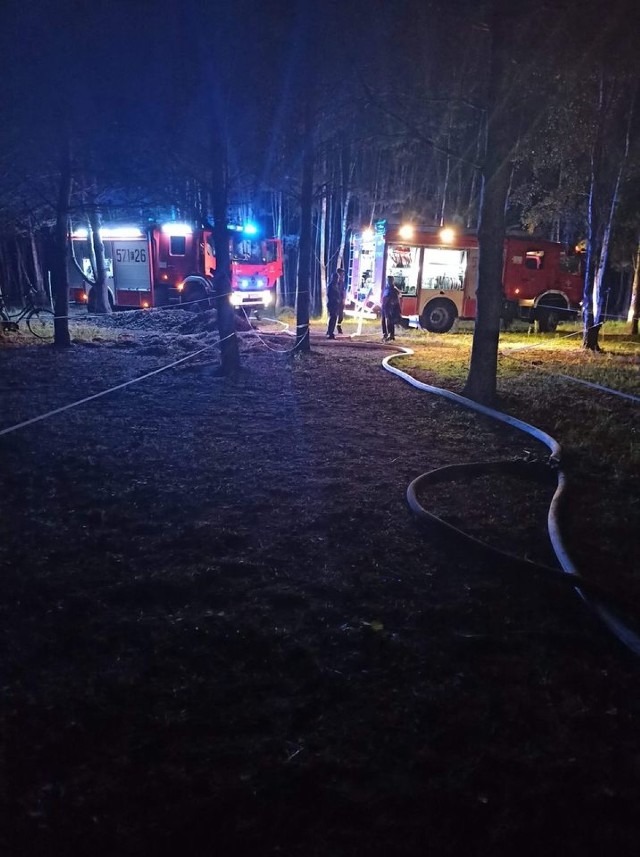 Pożar  w Korczewie. Paliła się wiata dla koni