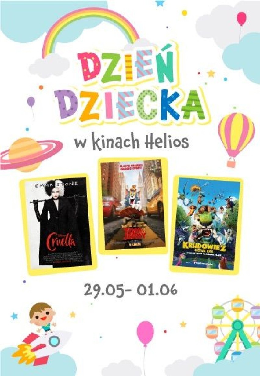 Repertuar kina Helios w Tomaszowie od soboty, 29 maja i na Dzień Dziecka