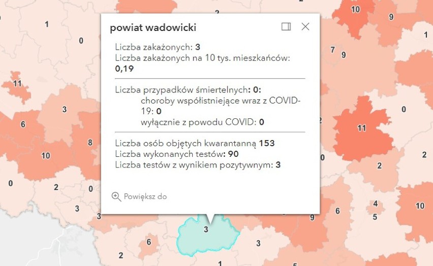 Koronawirus, raport 20 października 2021. Niski - jeszcze - przyrost zakażeń w Oświęcimiu, Olkuszu, Wadowicach i Chrzanowie