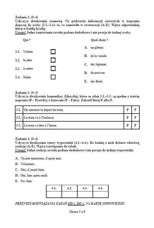 Wielkopolska: Próbny egzamin gimnazjalny z języka francuskiego [ARKUSZE, ODPOWIEDZI]