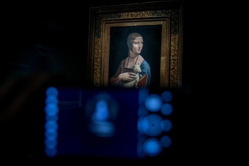 "Dama z gronostajem" Leonarda da Vinci w Muzeum XX....