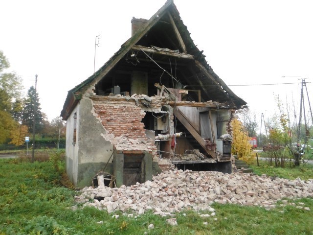 Zawalił się budynek w Lubieszewie