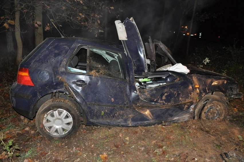 Wypadek w Łowyniu spowodował pijany kierowca. Nie opanował...