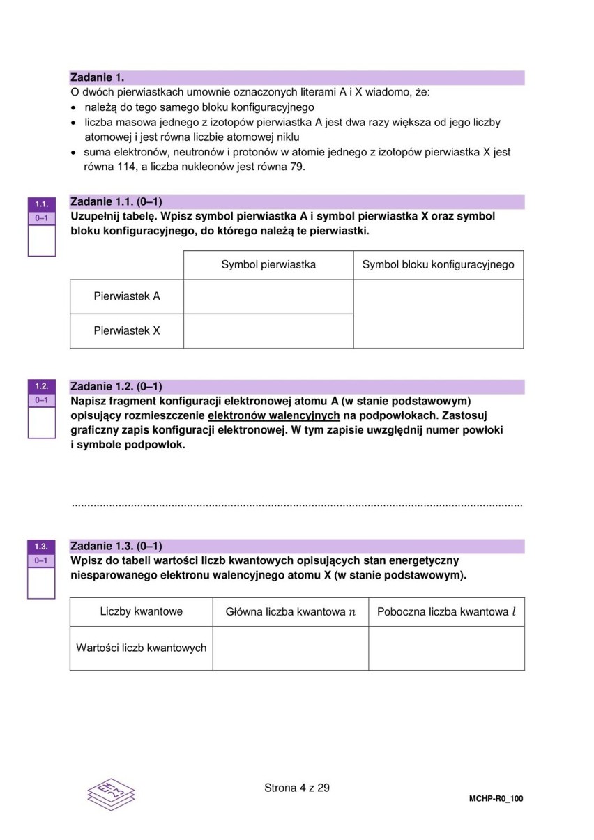 Matura rozszerzona z chemii. Arkusz CKE 2023