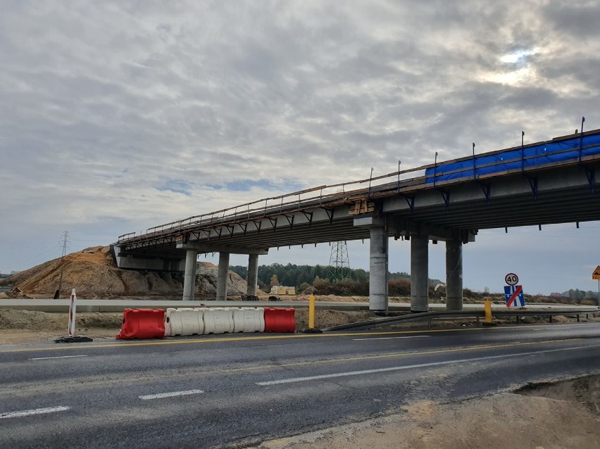 Budowa autostrady A1 na odcinku B - stan na koniec października